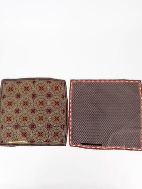 2 Robert Talbott Silk Pocket Squares